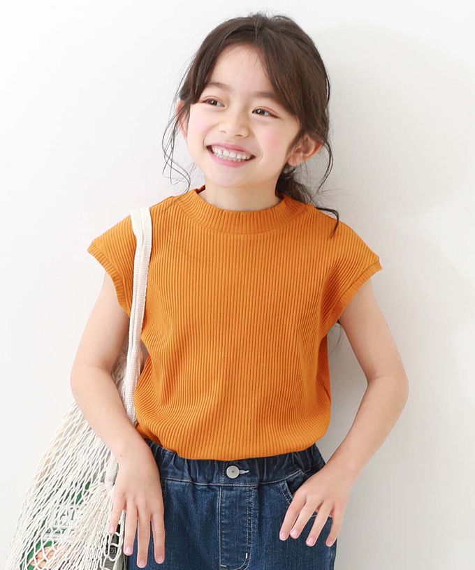 日本 devirock - 甜美羅紋小立領法式袖上衣-軍綠