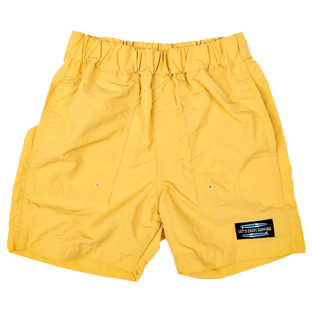 尼龍短褲-芥末黃色