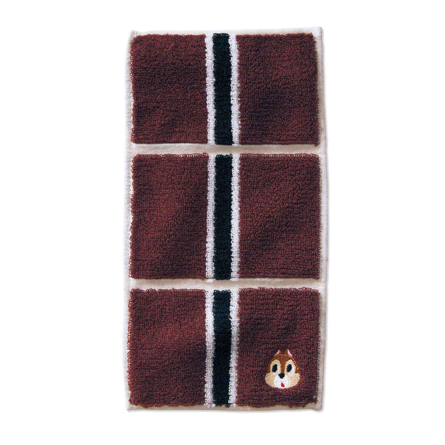 日本千趣會 - 日本製 迪士尼純棉今治方巾/手帕-三折便攜款-米妮點點 (12.5×25cm)