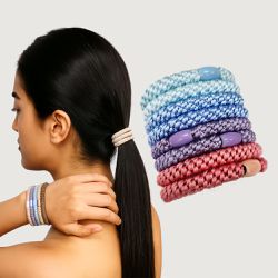 JWB - Beauty 彈力編織髮圈組-獨角獸-1組8條