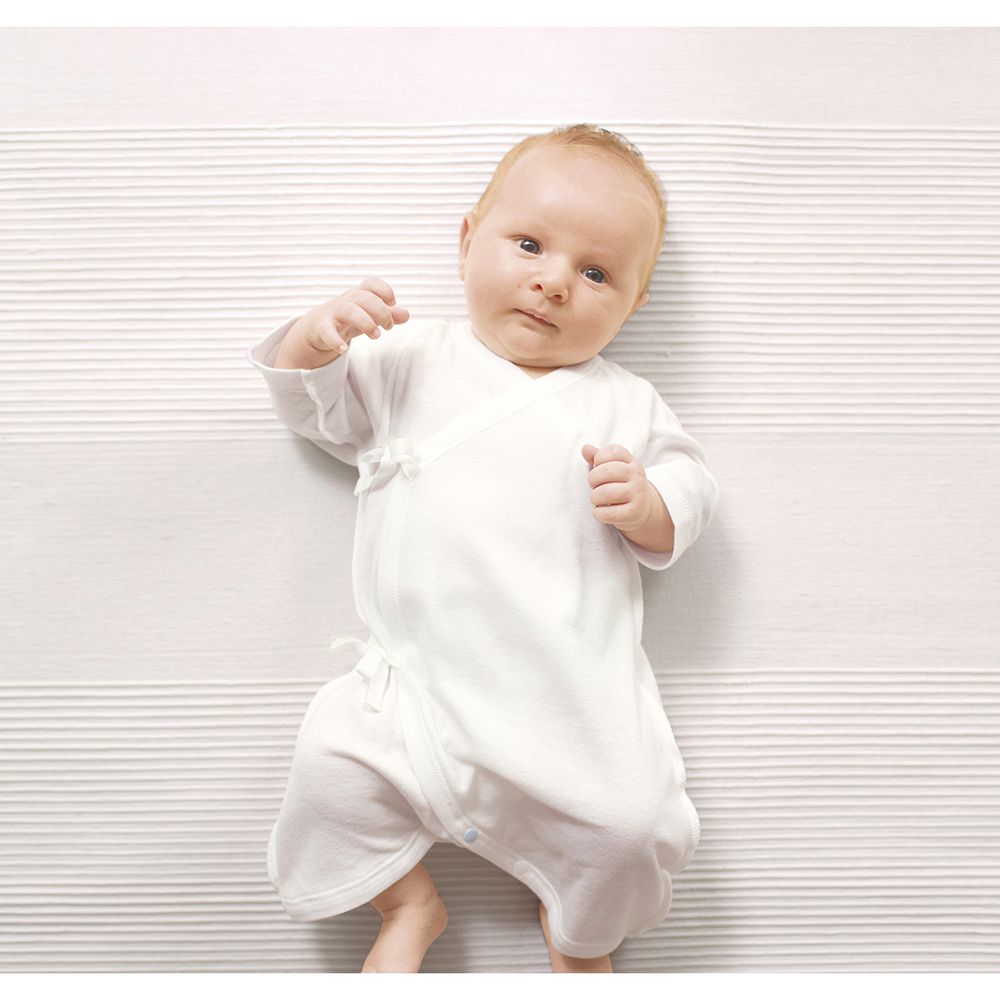 日本 Combi - mini系列-純棉蝴蝶衣-白色*2 (60-70)