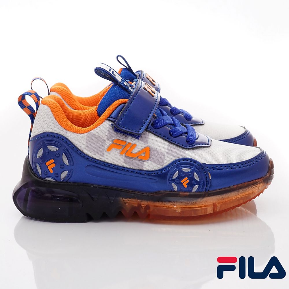 FILA - 賽車造型電燈運動款(中小童段)-運動鞋-藍橘