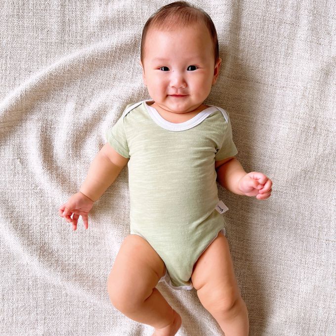 YOUrs - 竹節棉清新甜包屁衣2件組-甜芋粉+蜜桃粉