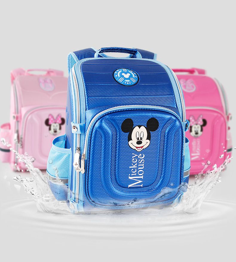 大容量箱式減壓書包-卡通人物米奇-深藍色 (建議身高110-135cm)