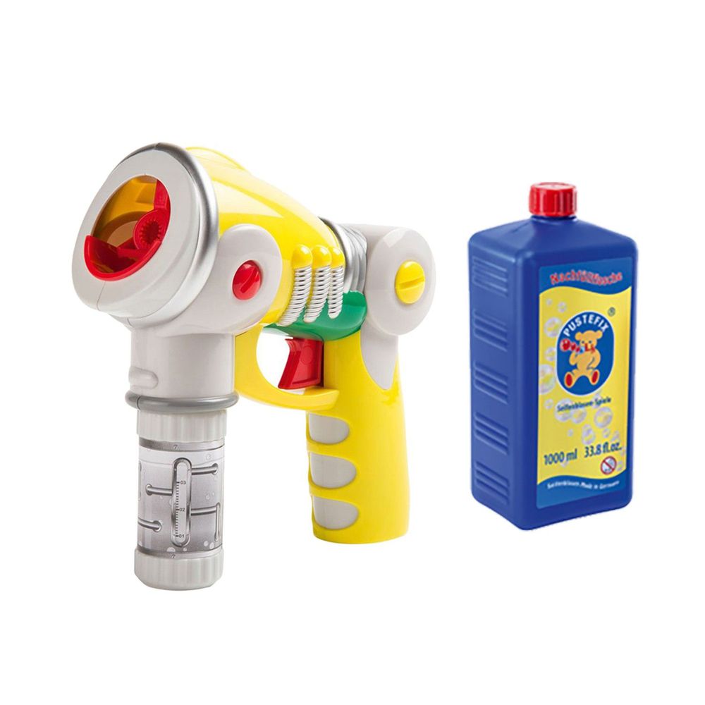 德國 Pustefix - 魔法泡泡電動槍一入+補充液一入-55ml+1000ml