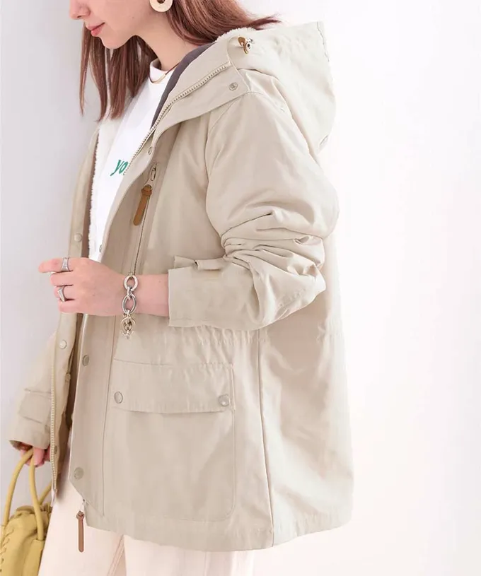 日本 Classical Elf - [熱銷NO.1]  3WAY百搭保暖連帽防風外套-深軍綠