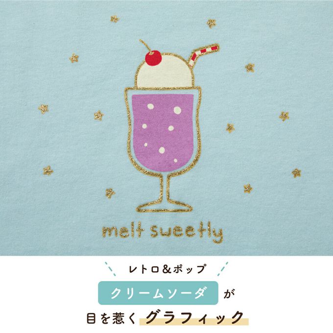 日本 evercloset - 100%棉 閃亮亮聖代短袖上衣-黃