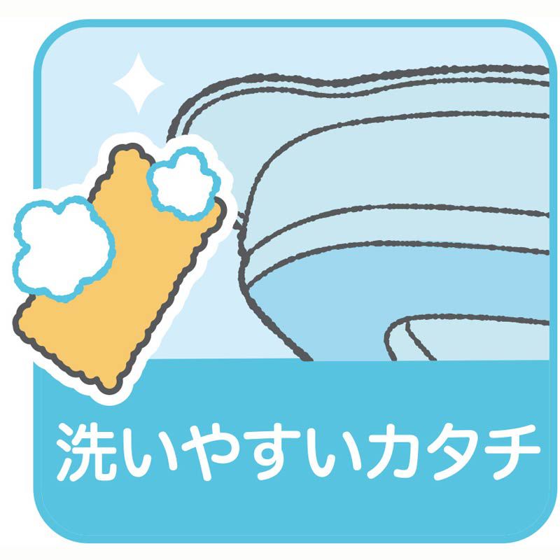 akachan honpo - 副食品分裝盒-清洗容易圓形 M-藍色-4個入/100ml