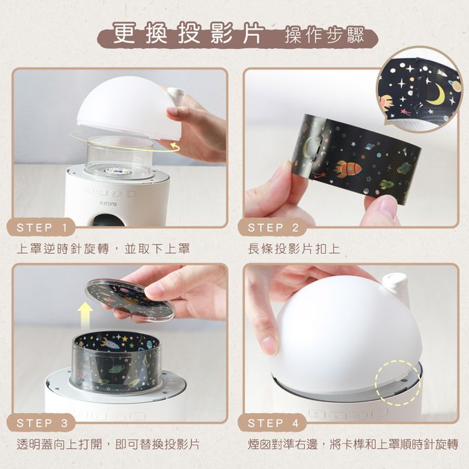 KINYO - 雪屋投影氣氛燈 LED-6550