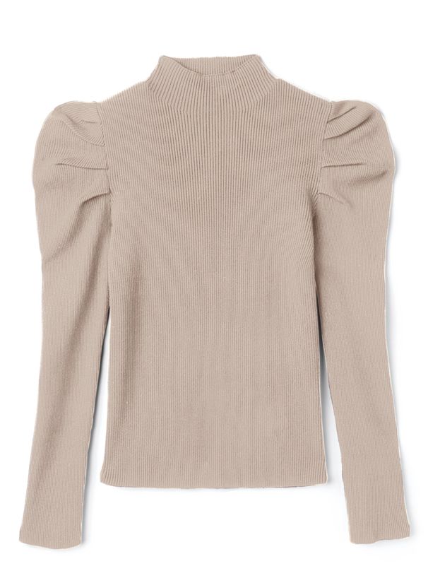 日本 GRL - 高嶺之花羊腿袖針織上衣-黑