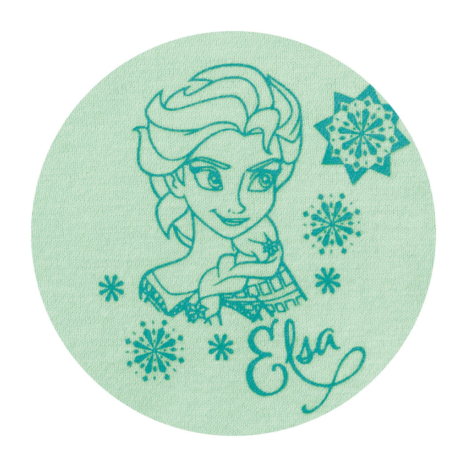 日本千趣會 - 迪士尼 夢幻荷葉短袖家居服/睡衣-艾莎-綠