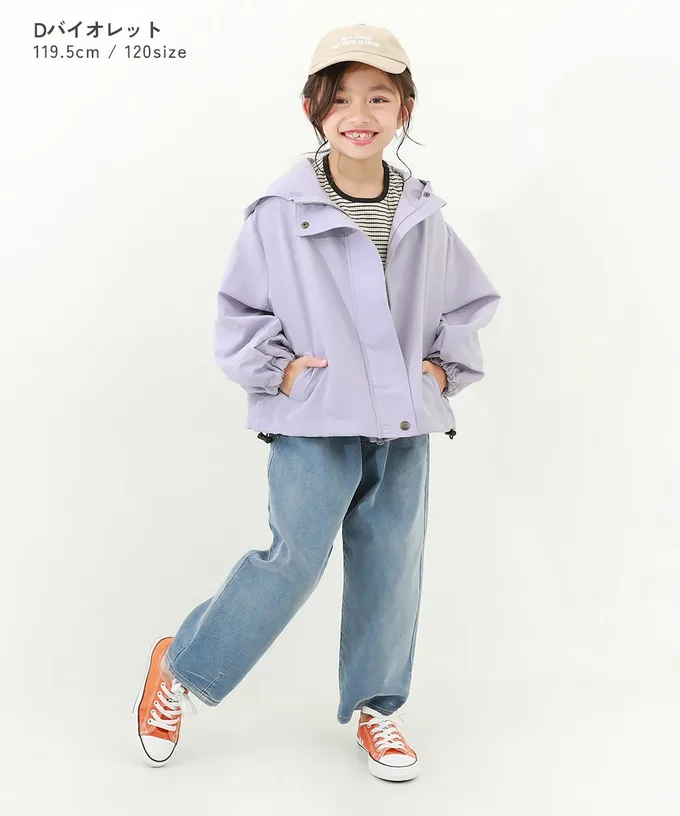 日本 devirock - 桃皮柔軟寬袖連帽派克風衣外套-黑