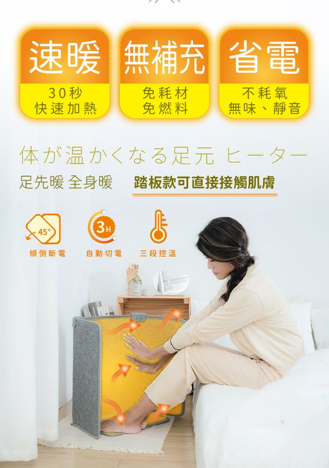 巧福 CHIAO FU - 遠紅外線暖屏風 四折踏板款 UC-861R