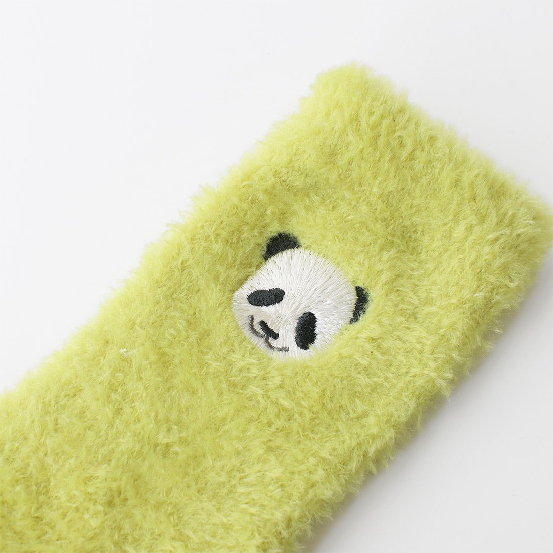 日本 TOMO - 可愛動物刺繡毛絨保暖襪-羊駝-淺米