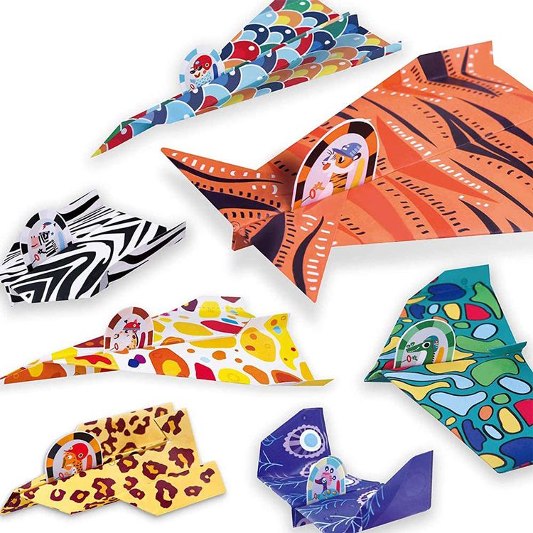 JarMelo 原創美玩 - 兒童全彩摺紙-飛機