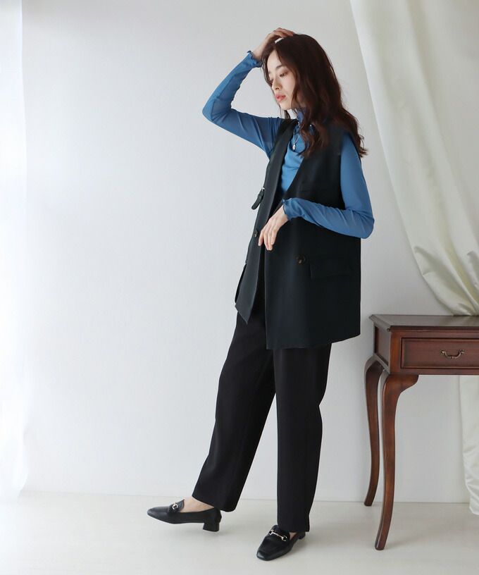 日本 BLUE EAST - 百搭率性西裝背心-黑