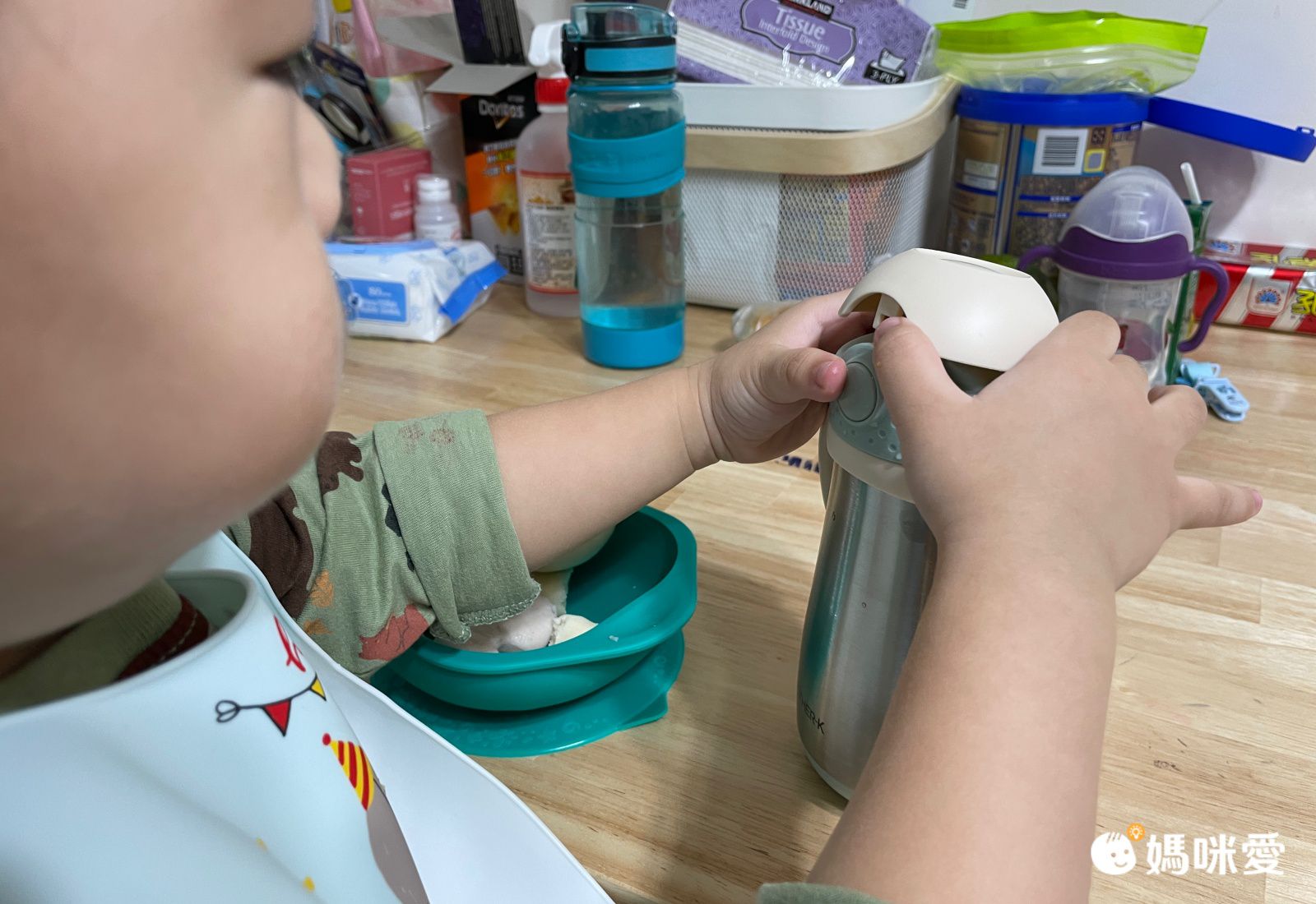 MOTHER-K - 頂級不鏽鋼保溫/保冷學習杯-香草薄荷-350ML