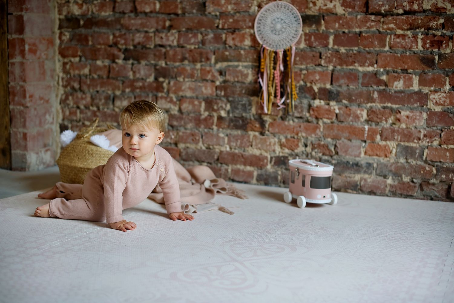 德國 toddlekind - 波斯風系列遊戲地墊-柔和粉-一組6片