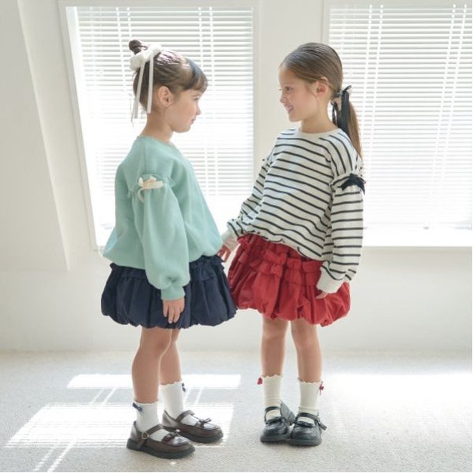 日本 Lycee mine - 俏皮摺邊澎澎氣球短裙-淺杏