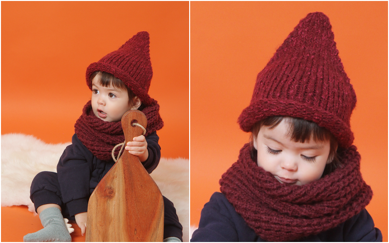 韓國 Babyblee - 粗毛線單色圍脖-粉紅 (FREE)