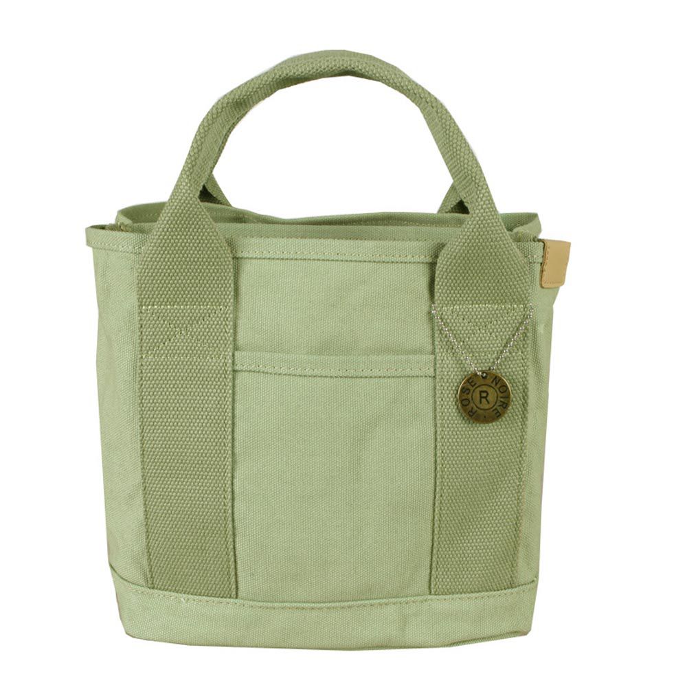 加厚大容量帆布手提包/便當袋-綠色 (23x15x21cm)