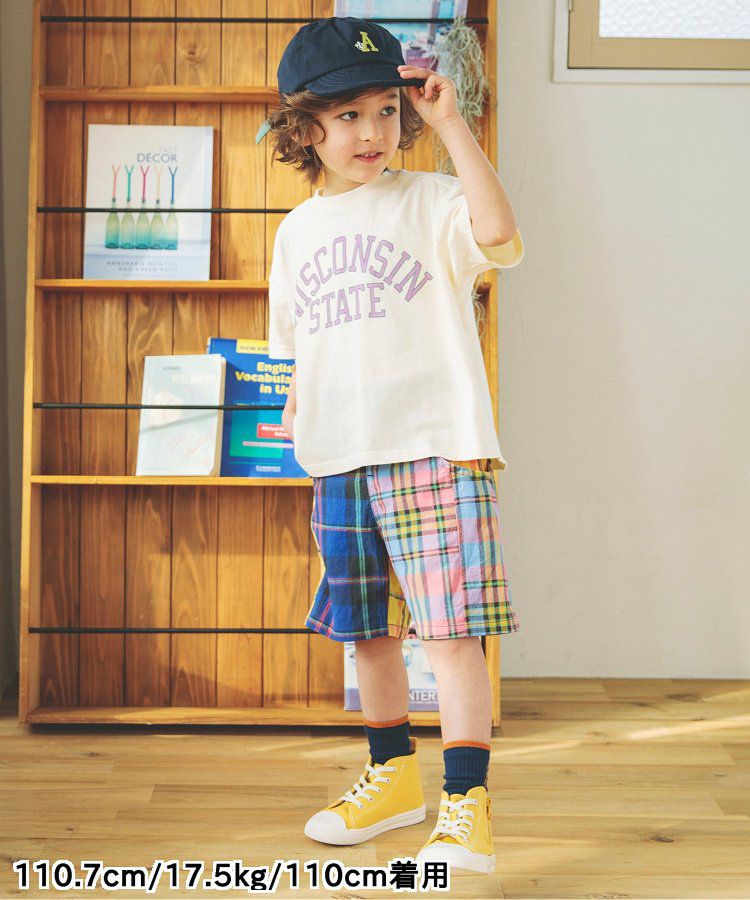 日本 BREEZE - 帥氣印花休閒短褲-米色海灘