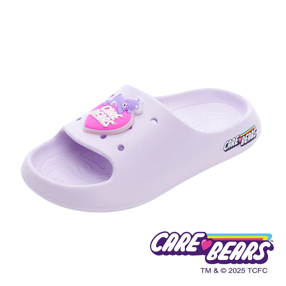 彩虹熊 童鞋 輕量拖鞋 CBKS59917-輕量Q彈材質，穿脫方便、舒適不勒腳-粉紫-(中大童段)