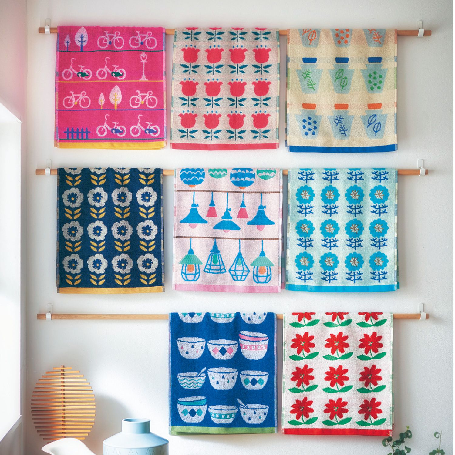 日本千趣會 - 葡萄牙製 純棉質感長毛巾-鬱金香-粉 (34x80cm)