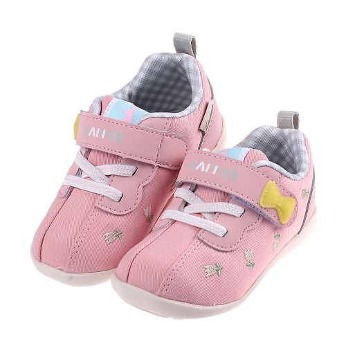 Moonstar日本月星 - 日本Carrot鬱金香粉色兒童機能學步鞋
