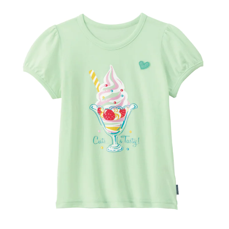 日本千趣會 - GITA 天竺棉印花短T-聖代甜點杯-薄荷