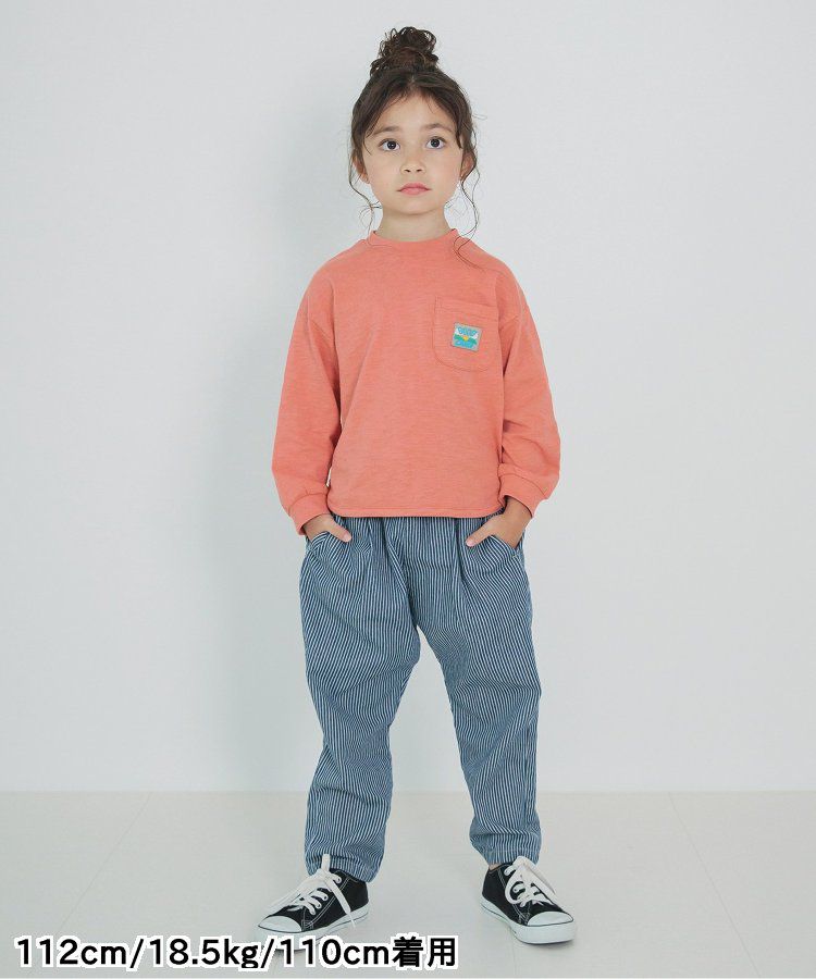 日本 BREEZE - 時髦星星刺繡長袖上衣-粉橘