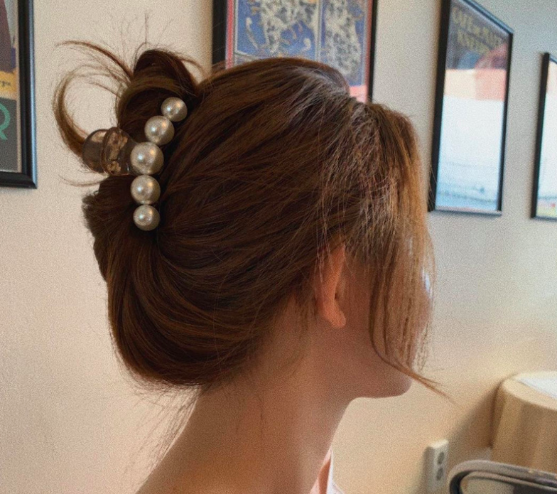 珍珠透明抓夾-粗夾 (中（約6.5cm）)