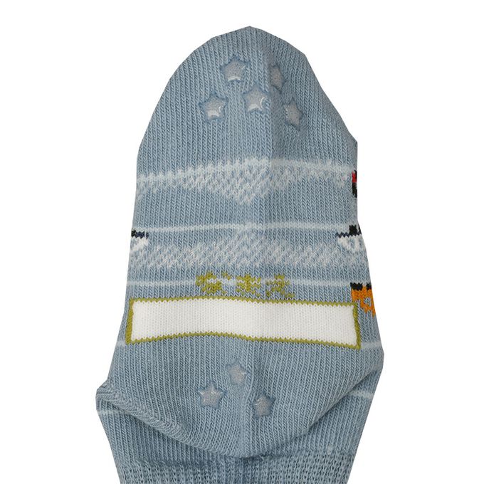 akachan honpo - 踝襪3雙組-電車-藍色 (9~14cm)