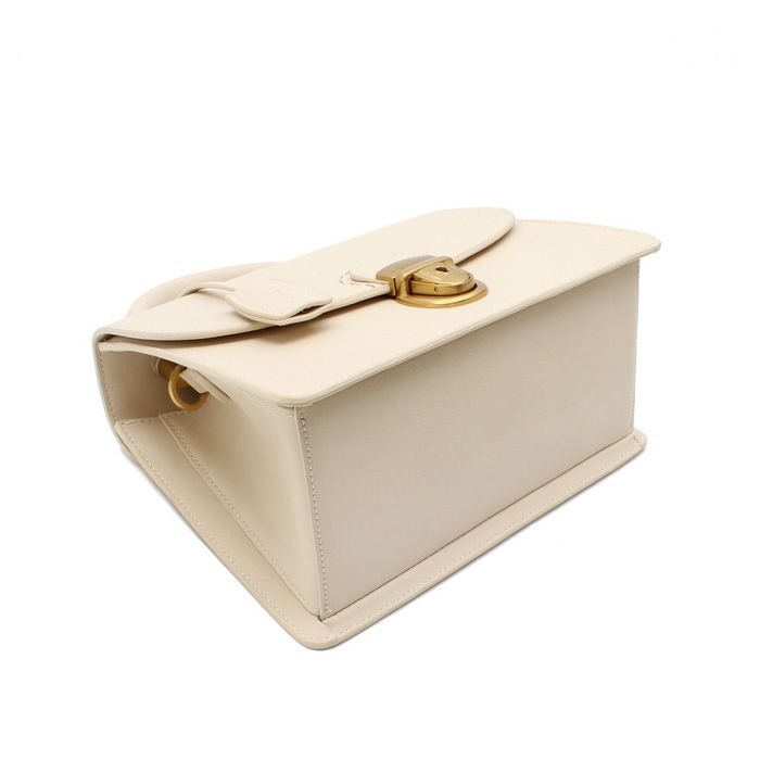 Saint Scott - Noa編織背帶掀蓋硬殼包-奶油白