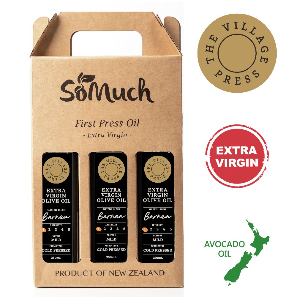 壽滿趣 - 紐西蘭廚神-頂級優惠三件禮盒組-頂級冷壓初榨原味橄欖油-250ml*3-250mlｘ3