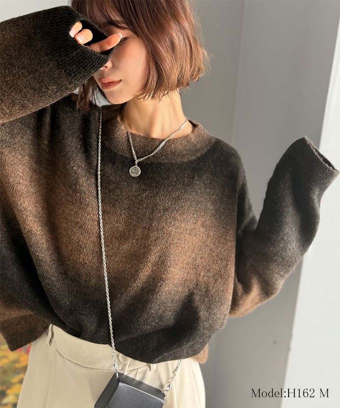 日本 Classical Elf - Java 絕美漸層寬鬆針織上衣-水藍