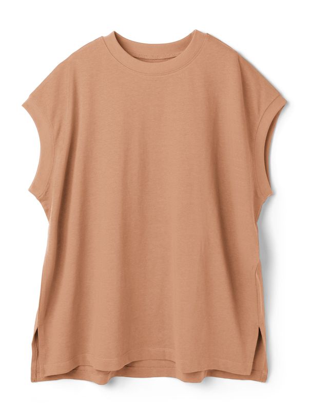 日本 GRL - 純棉百搭顯瘦法式袖上衣-果綠 (F)