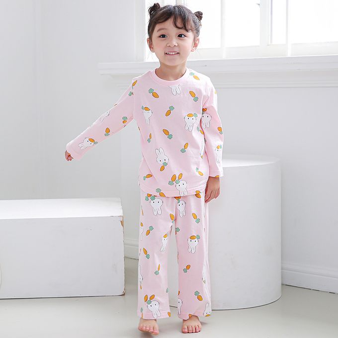 正韓 Cogibu - 極舒適無螢光劑 100% 有機棉幼兒/兒童睡衣/家居服套裝組-兔寶寶