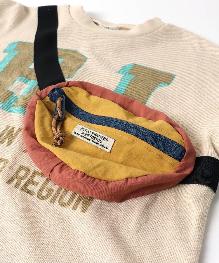 日本 BREEZE - 率性立體小包設計長袖上衣-紫x黑