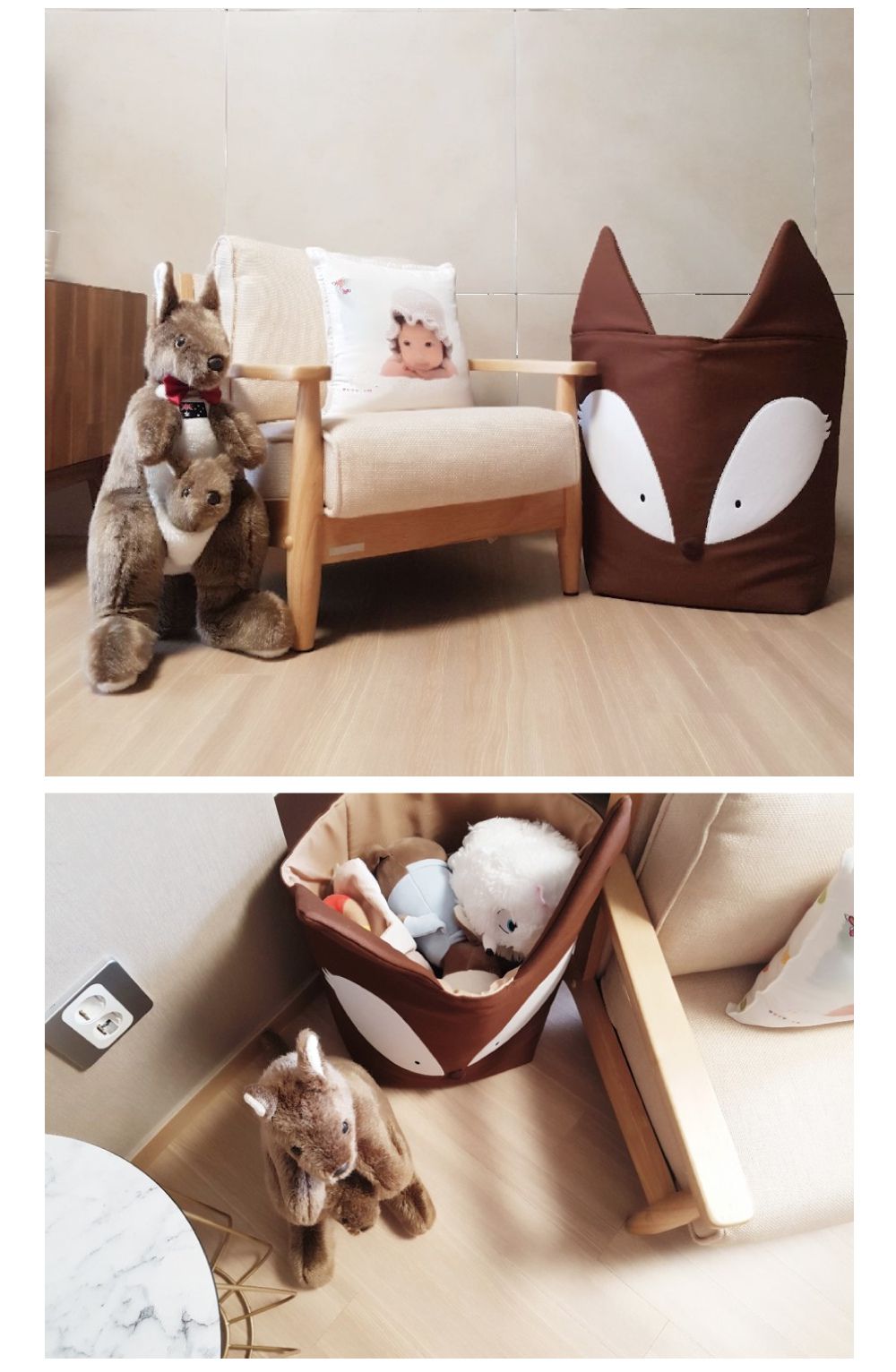 韓國 Hello HiZoo - 手工製動物造型多功能收納籃-貓頭鷹