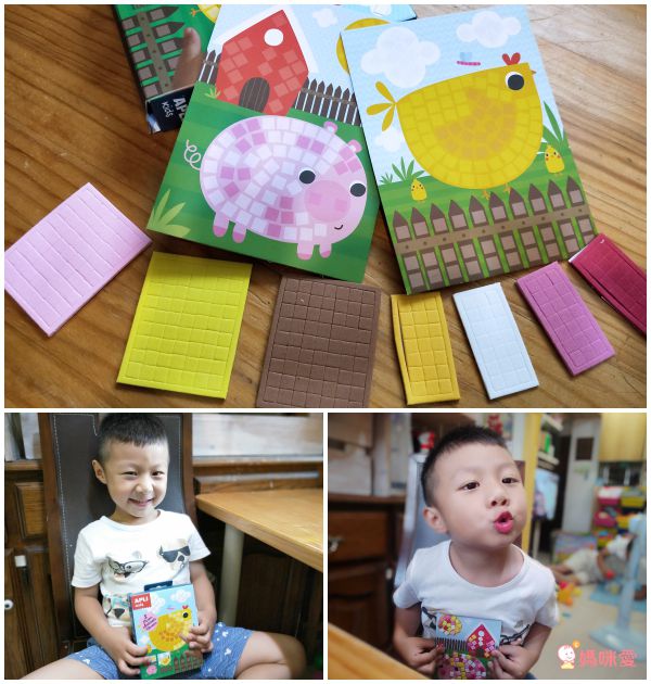 西班牙 APLI - 馬賽克拼貼-農場-底圖2張+各色拼貼共350片