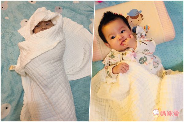 JustGreen - 十層澎澎紗純棉紗布浴巾-粉 (120x95cm)