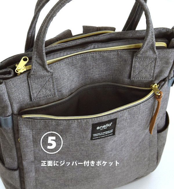 日本 zootie - anello 10口袋多夾層可手提後背包/媽媽包-軍綠