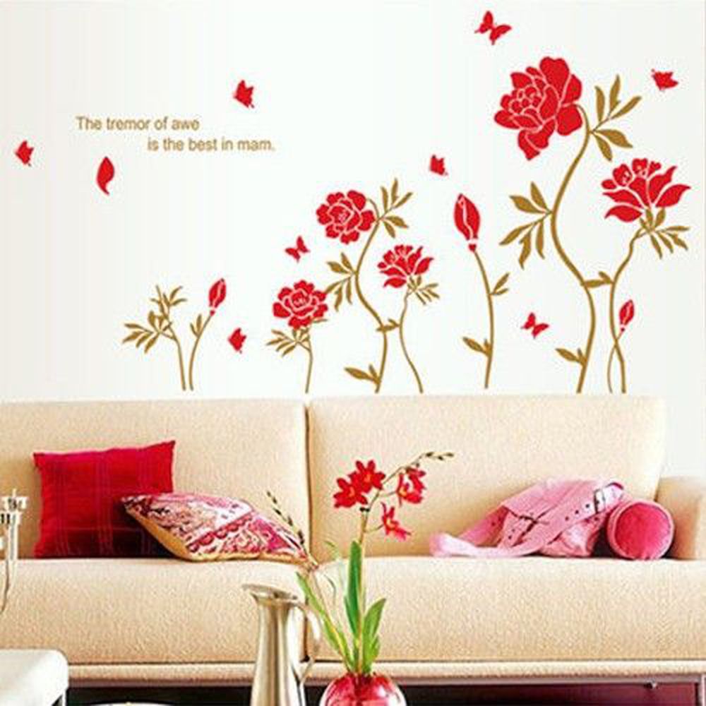 時尚壁貼-富貴牡丹 (60cm*90cm)