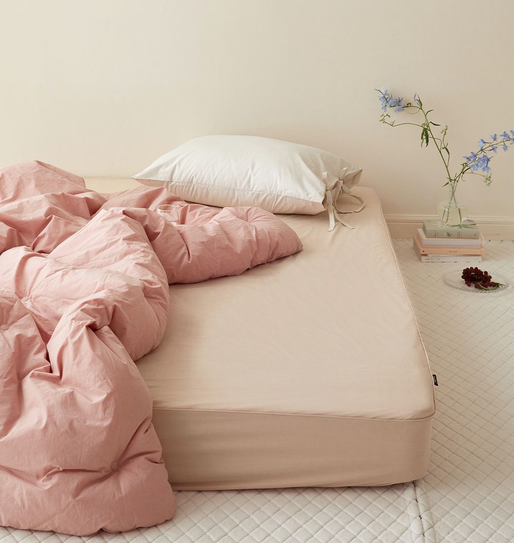 韓國 Maatila - 飯店級高密度60支棉床包-堅果拿鐵