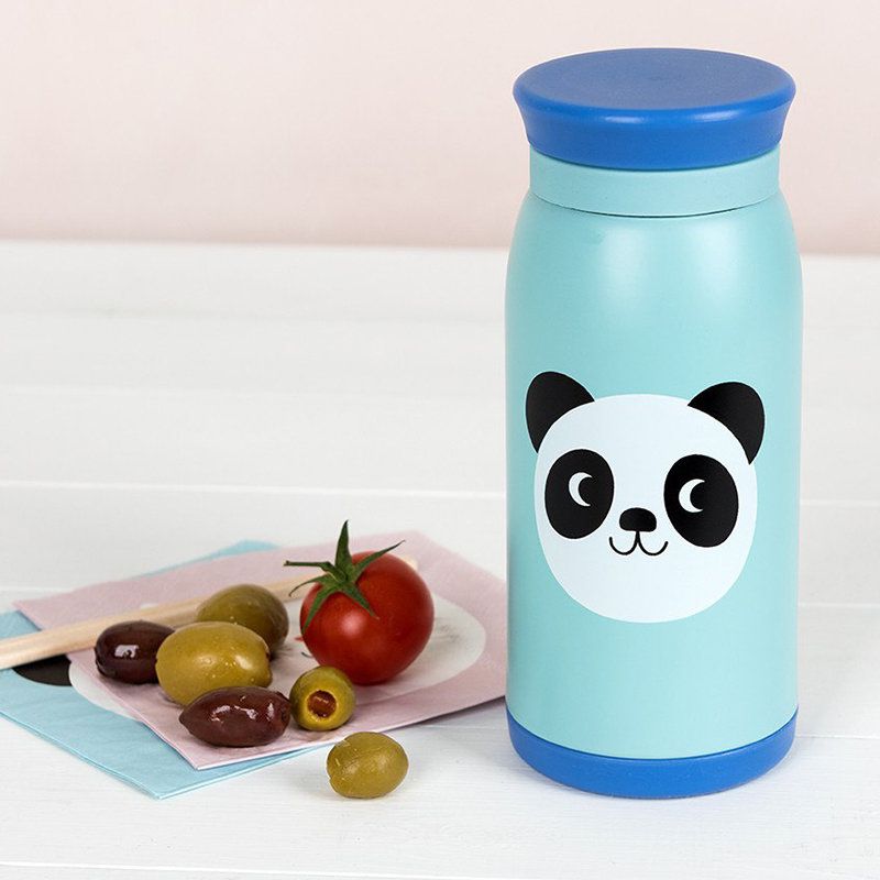 英國 Rex London - 不鏽鋼兩用保溫/保冷水瓶-可愛熊貓(350ML)