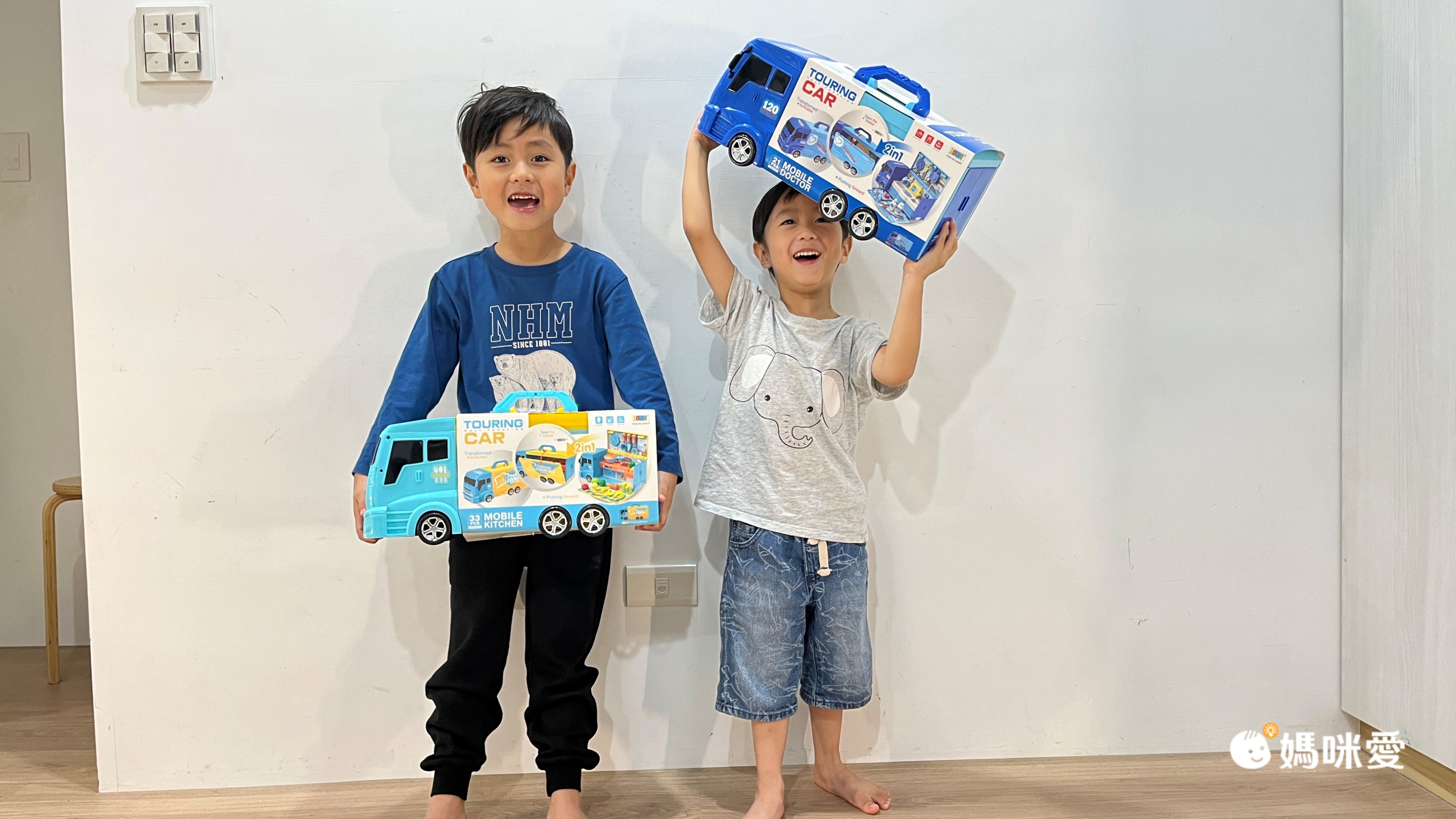 DIY組裝車車【小小家】手提貨櫃車家家酒Ｘ工程車