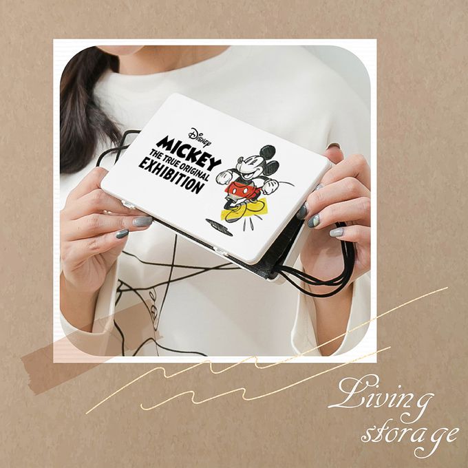 收納王妃 - 迪士尼 Disney 米奇特展【米奇手稿】隨身收納盒 口罩盒 發票盒 鉛筆盒 塑膠盒