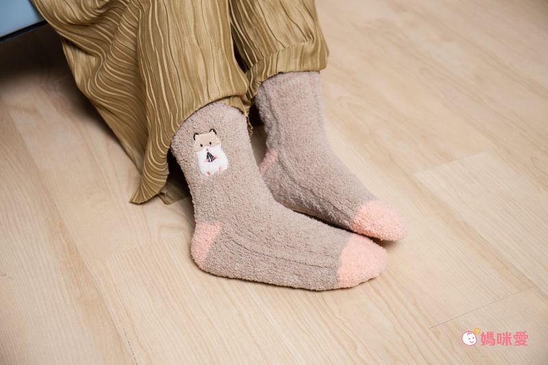 日本 friendshill - 動物刺繡針織保暖長襪(防滑設計)-貓咪-黃 (22-25cm)