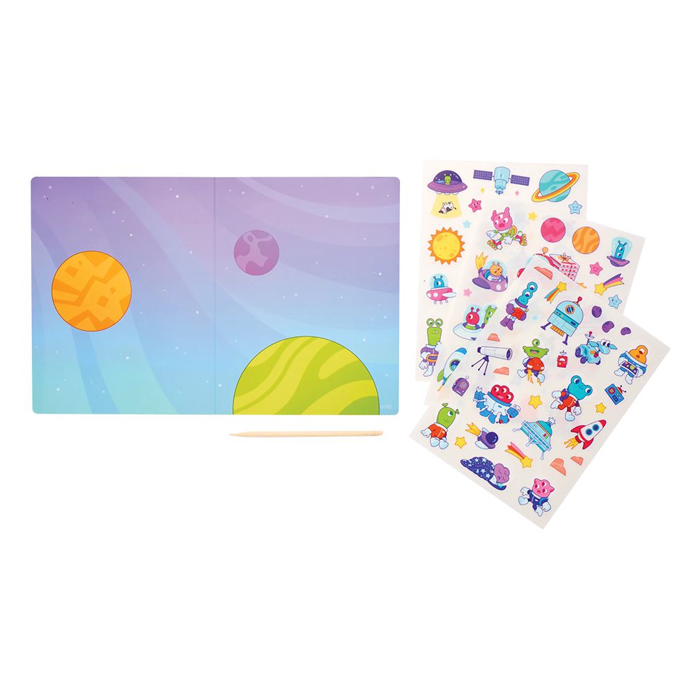 【創意發想貼紙】幼兒轉印貼紙創作組 (太空探險記)